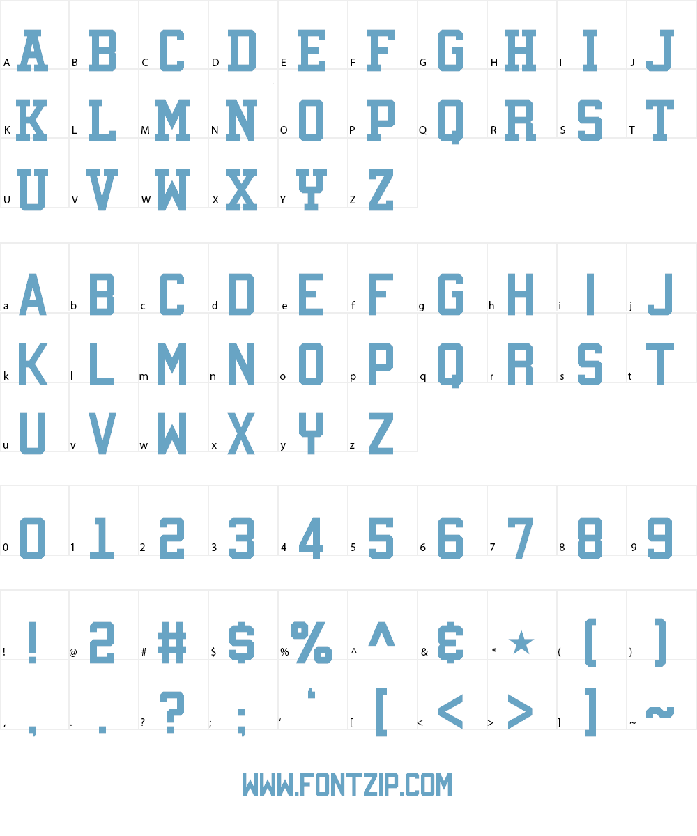 Viridian College Font Character